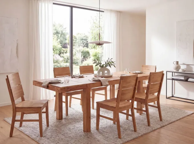 Esszimmertisch Erweiterbar 120 - 200cm Holz Massiv Esstisch Küchentisch Handmade