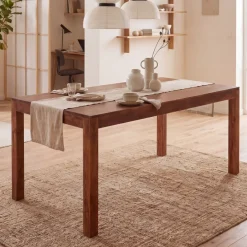 Esszimmertisch FineBuy Esstisch Sheesham Massivholz Küchentisch Esszimmer Groß