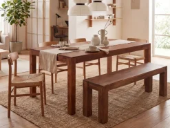 Esszimmertisch FineBuy Esstisch Sheesham Massivholz Küchentisch Esszimmer Groß