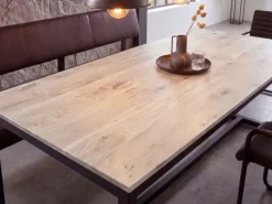 Esszimmertisch FineBuy Esstisch Akazie Holz Massiv Metall Küchentisch Loft