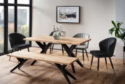 Esszimmertisch FineBuy Küchentisch Akazie Holz Massiv Esstisch Loft Groß Modern