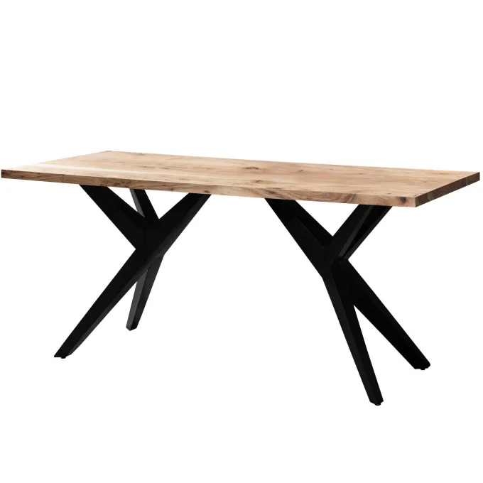 Esszimmertisch FineBuy Küchentisch Akazie Holz Massiv Esstisch Loft Groß Modern