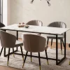 Esszimmertisch FineBuy Küchentisch 120 cm Marmor Optik Weiß Klein Esstisch