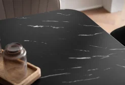Esszimmertisch FineBuy Marmor Optik Schwarz Esstisch Küchentisch Tisch Esszimmer