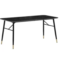 Esszimmertisch FineBuy Marmor Optik Schwarz Esstisch Küchentisch Tisch Esszimmer