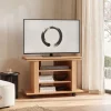 Fernsehschrank Rollbar Drehbar TV Bank Schrank Möbel Fernsehtisch HiFi Rack Holz