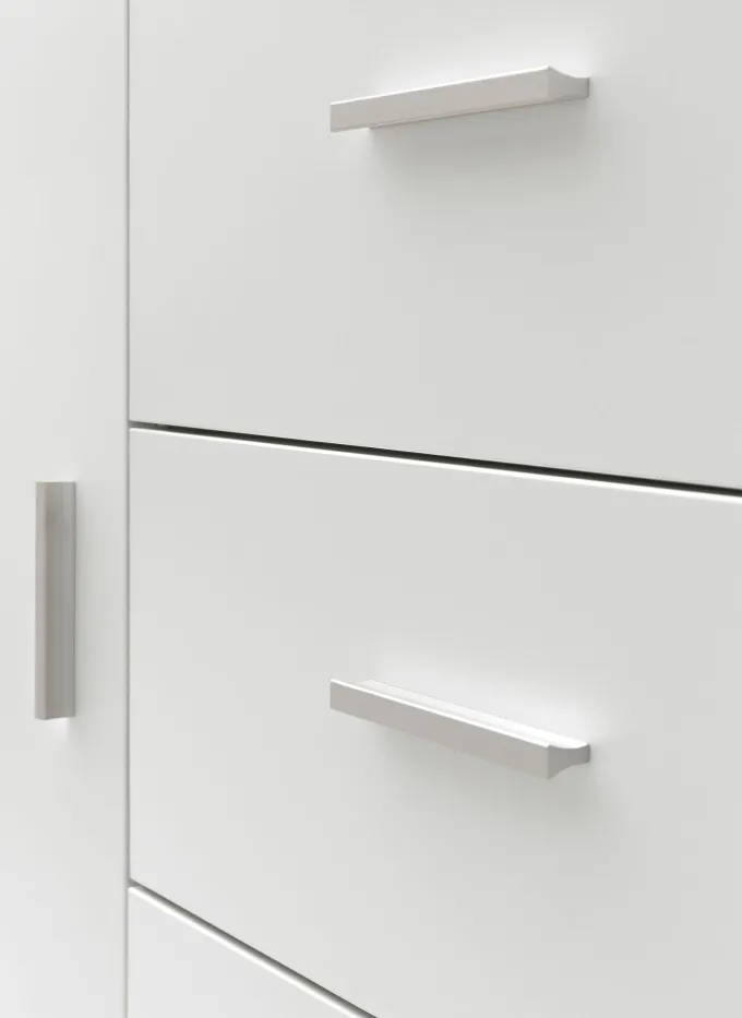 FineBuy Badschrank Midischrank Weiß Badezimmerschrank Matt Kommode