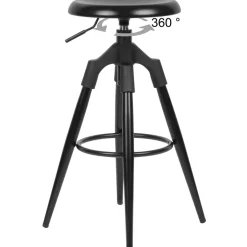 FineBuy Barhocker Metall 72-80cm Tresenhocker Höhenverstellbar Barstuhl Modern
