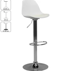 FineBuy Barhocker mit Lehne Sitzhocker Höhenverstellbar Barstuhl Hocker Modern