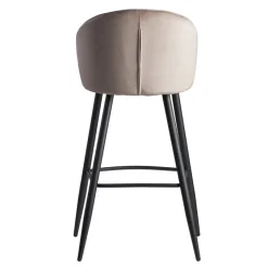 FineBuy Barhocker Samt Barstuhl Design Tresenhocker mit Lehne Stoff Hocker 110kg