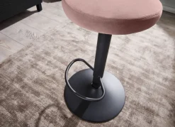 FineBuy Barhocker Samt Hocker Stoff / Metall Design Bistrohocker 100 kg Drehbar