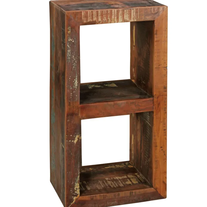 FineBuy Bücherregal KALKUTTA 45 x 35 x 90 cm Standregal Massiv Regal Cube