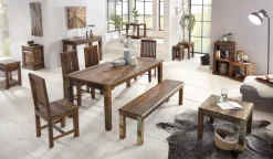 FineBuy Beistelltisch KALKUTTA 45 x 45 x 35 cm Wohnzimmertisch Cube Regal Tisch