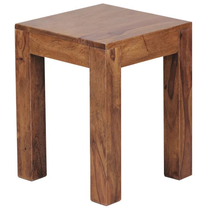 FineBuy Beistelltisch Massivholz 35x35cm Wohnzimmertisch Landhausstil Couchtisch