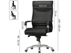 FineBuy Bürostuhl BIGBOSS Kunstleder Chefsessel ergonomisch Drehstuhl 150 kg XXL