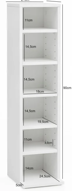 FineBuy CD Aufbewahrung DVD Ständer Regal Turm Tower Archivierung Nischenregal