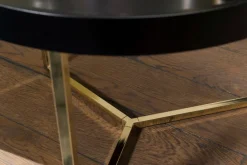 FineBuy Couchtisch JESI Sofatisch rund Tabletttisch Beistelltisch Retro Metall