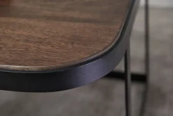 FineBuy Couchtisch Massivholz Wohnzimmertisch 2er Set Beistelltisch Satztisch