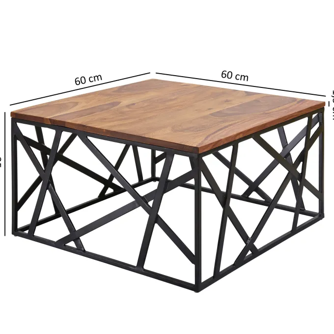 FineBuy Couchtisch Massiv Wohnzimmertisch Holz Sofatisch Tisch Beistelltisch