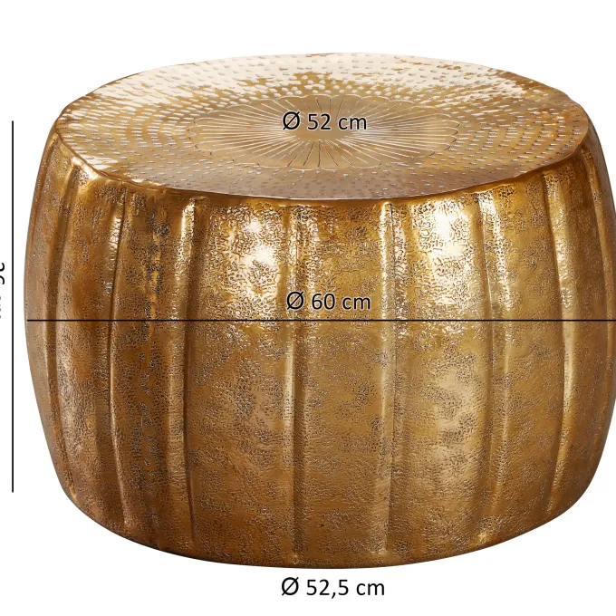 FineBuy Couchtisch Wohnzimmertisch rund Sofatisch Stubentisch Metall Alu Modern