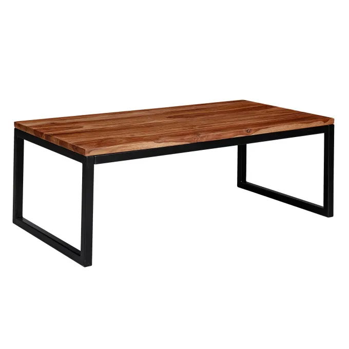 FineBuy Couchtisch 110x40x60 cm Massivholz Wohnzimmertisch Tisch Wohnzimmer