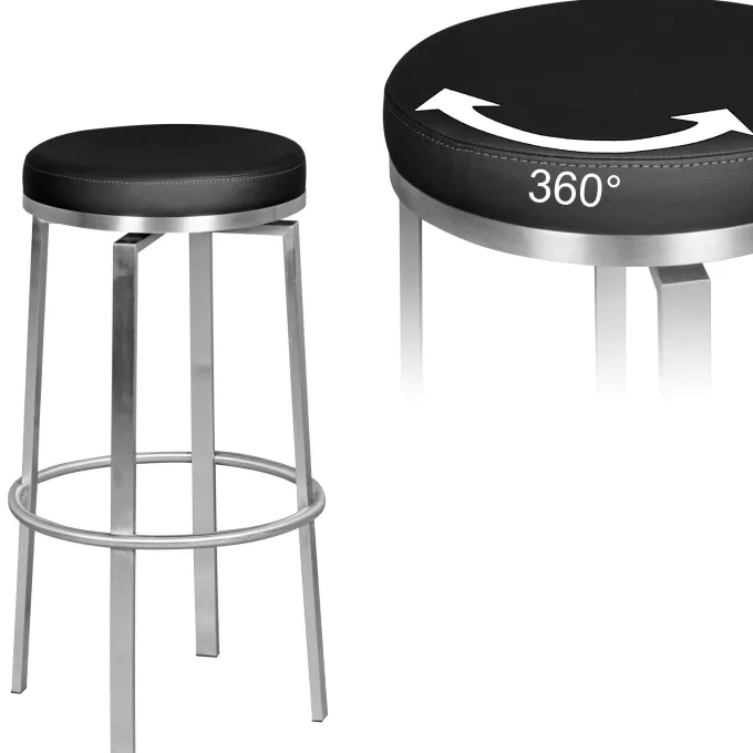 FineBuy Design Barhocker Tresenhocker Drehbar Barstuhl Bistrohocker Gepolstert