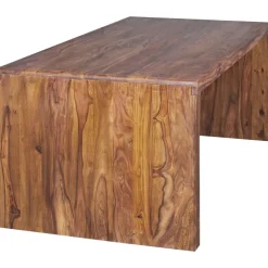 FineBuy Design Schreibtisch 180 cm Sheesham Massivholz Bürotisch Computertisch