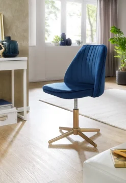 FineBuy Drehstuhl Samt Schreibtischstuhl Drehbar Modern Schalenstuhl Home Office