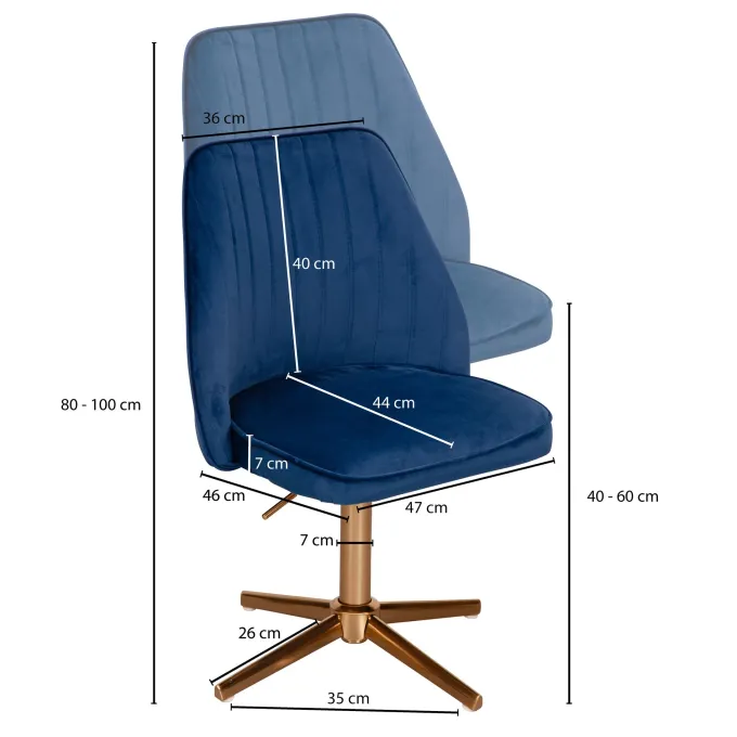 FineBuy Drehstuhl Samt Schreibtischstuhl Drehbar Modern Schalenstuhl Home Office