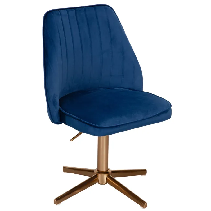 FineBuy Drehstuhl Samt Schreibtischstuhl Drehbar Modern Schalenstuhl Home Office