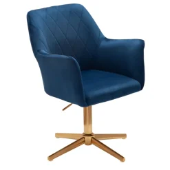 FineBuy Drehstuhl Samt Schreibtischstuhl Schalenstuhl Home Office Drehbar Modern