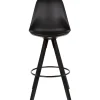 FineBuy 2er Set Barhocker Schwarz Tresenhocker Kunstleder mit Lehne Barstuhl