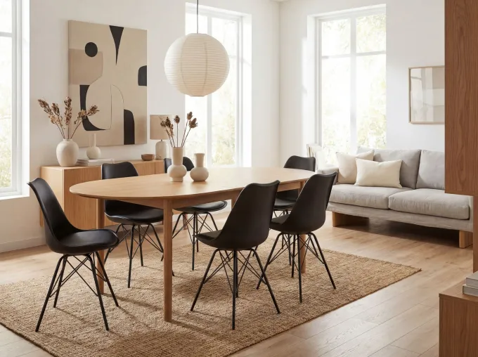 FineBuy 2er Set Esszimmerstuhl Küchenstuhl Kunstleder Design Polsterstuhl Stuhl
