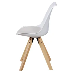 FineBuy 2er Set Retro Esszimmerstuhl Kunstleder Essstuhl Küchenstuhl Rückenlehne