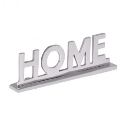 FineBuy Home Schriftzug Deko Wohnzimmer Tisch Dekoration Alu Aluminium Wohndeko
