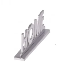 FineBuy Home Schriftzug Deko Wohnzimmer Tisch Dekoration Alu Aluminium Wohndeko