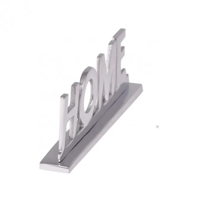 FineBuy Home Schriftzug Deko Wohnzimmer Tisch Dekoration Alu Aluminium Wohndeko