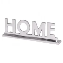 FineBuy Home Schriftzug Deko Wohnzimmer Tisch Dekoration Alu Aluminium Wohndeko