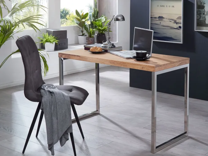 FineBuy Massivholz Schreibtisch Anrichte Computertisch Konsolentisch