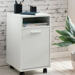 FineBuy Rollcontainer Schreibtischcontainer 33x60x38 Bürocontainer Holz