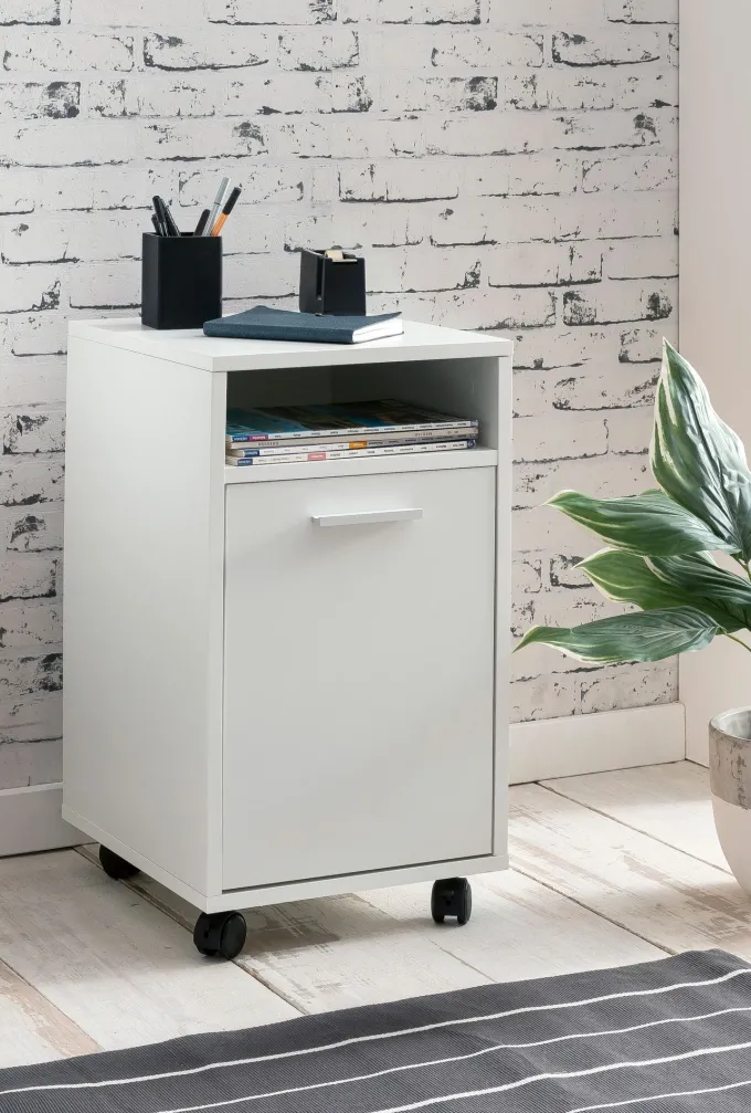FineBuy Rollcontainer Schreibtischcontainer 33x60x38 Bürocontainer Holz