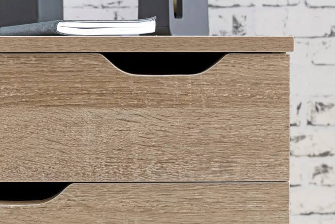 FineBuy Rollcontainer Schreibtischcontainer 40 x 60 x 40 cm Holz Büro