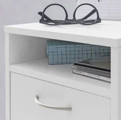 FineBuy Rollcontainer 33x63x38cm Schreibtischcontainer Rollen Bürocontainer Holz