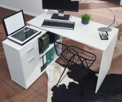FineBuy Schreibtisch Computer Eckschreibtisch Bürotisch Regal Winkel PC Tisch