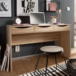FineBuy Schreibtisch MASSA 120 cm Design Bürotisch Sonoma Jugendschreibtisch