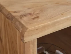 FineBuy Schreibtisch 160 x 80 x 76 cm Akazie Massiv Bürotisch Büromöbel