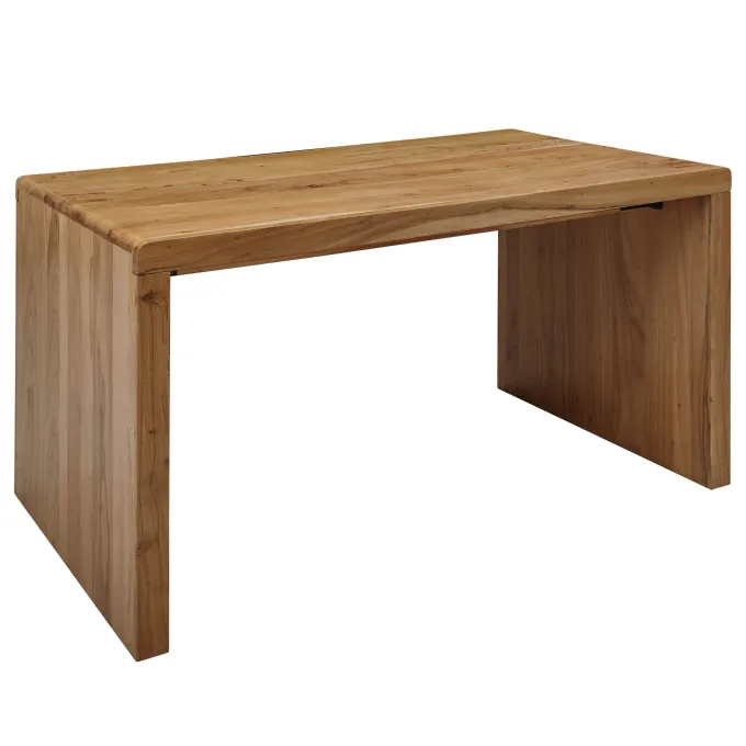 FineBuy Schreibtisch 160 x 80 x 76 cm Akazie Massiv Bürotisch Büromöbel