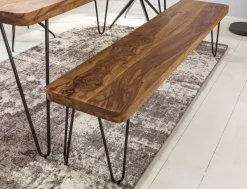 FineBuy Sitzbank Massiv 180cm Esszimmerbank Holzbank Küchenbank Holz