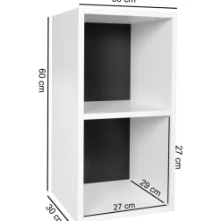 FineBuy Standregal Holz 30x60x30 cm Modern Regal Klein Holzregal Nischenregal
