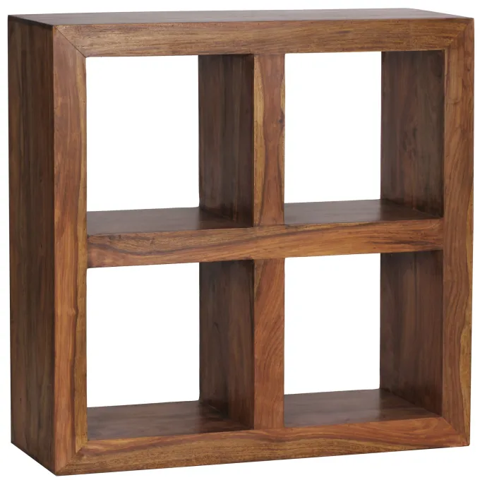 FineBuy Standregal Massivholz 82cm Holzregal Naturprodukt Beistelltisch Landhaus